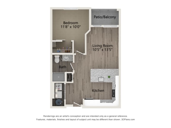 a 1 bedroom floor plan  home