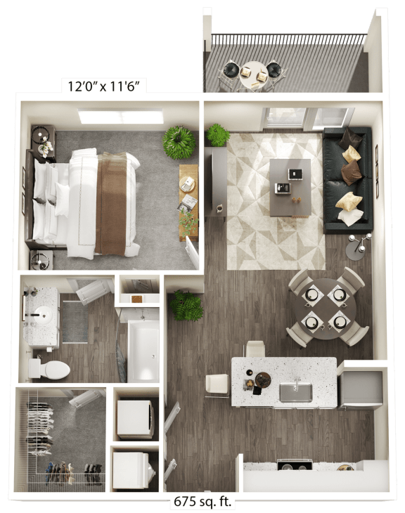 a 1 bedroom floor plan  1 bedroom apartment