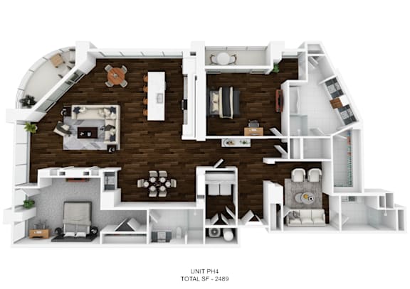 3 bedroom floor plan  the residences at