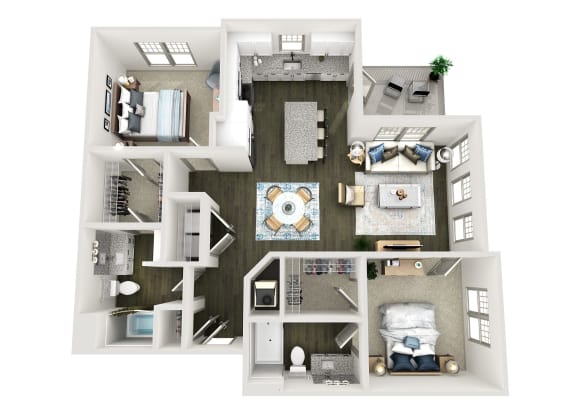 a 1 bedroom floor plan  395