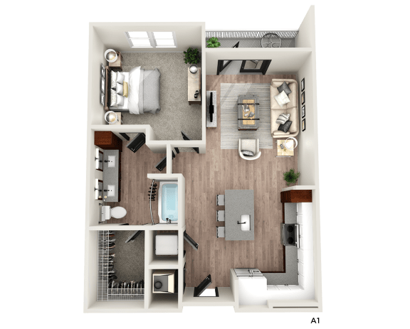 the bedroom floor plan of 460 sq ft