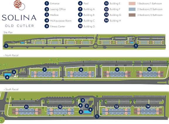 A map of the Solina Old Cutler site plan.