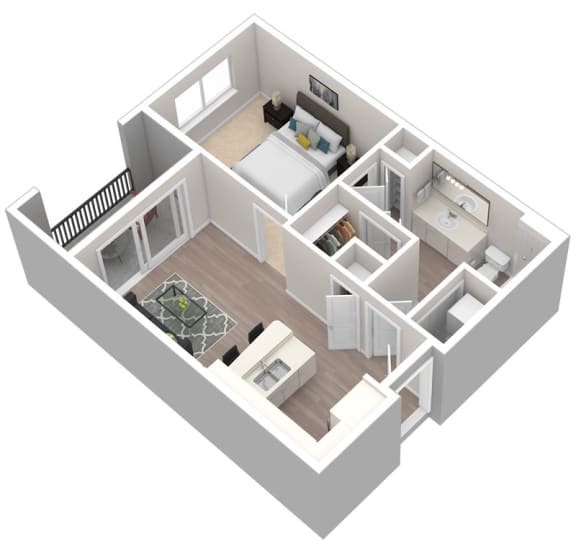 a floor plan of a home with a bedroom and a living room