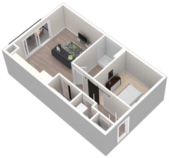 a floor plan of a home with a living room and a couch