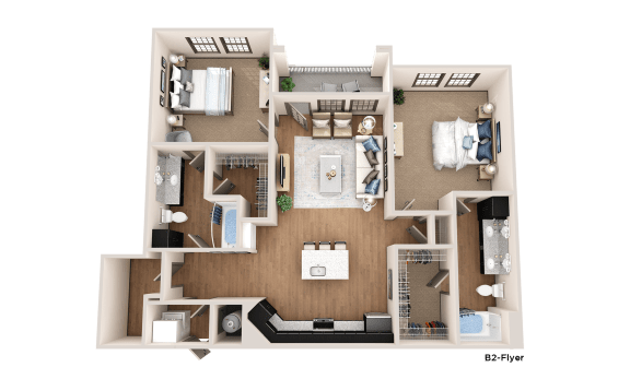 a floor plan of a house with a bedroom and a living room