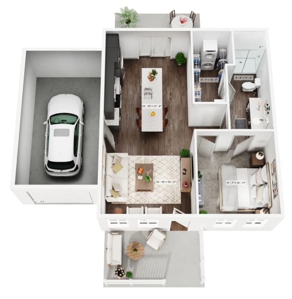 Floor Plan  One Bedroom One Bathroom at Allier Foley, Alabama