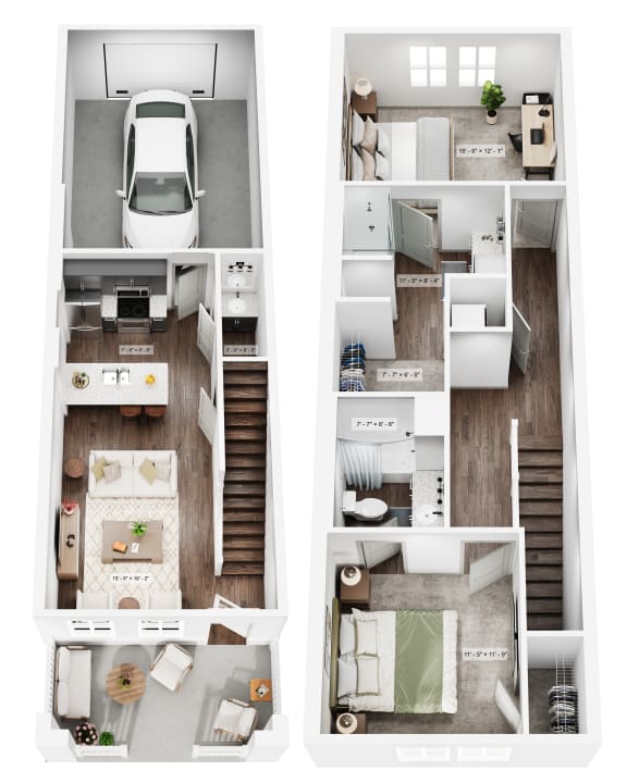 Two bedroom rental home with attached garage in Port Wentworth, GA at Allier Port Wentworth