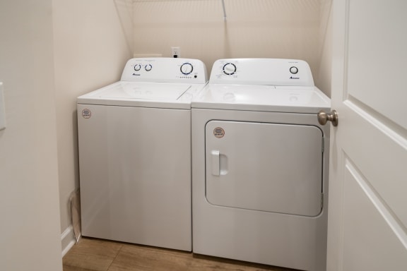 a washer and dryer in the laundry room