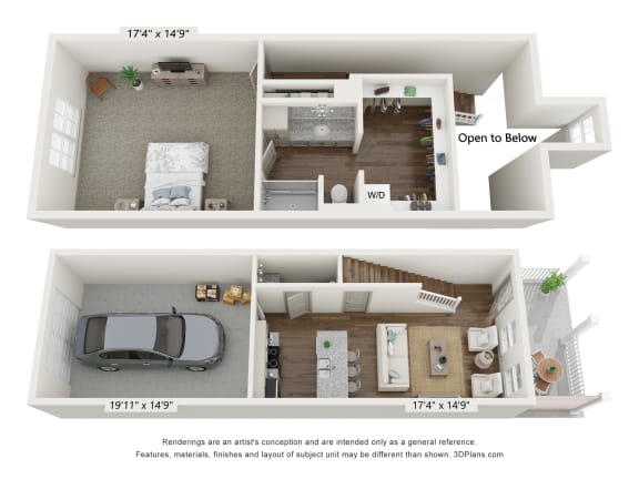 Two bedroom town home for rent in Port Wentworth, GA at Allier Port Wentworth