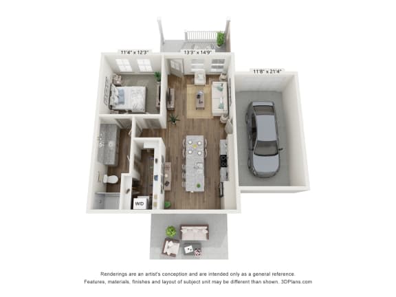One bedroom home for rent in Port Wentworth, GA at Allier Port Wentworth with attached garage