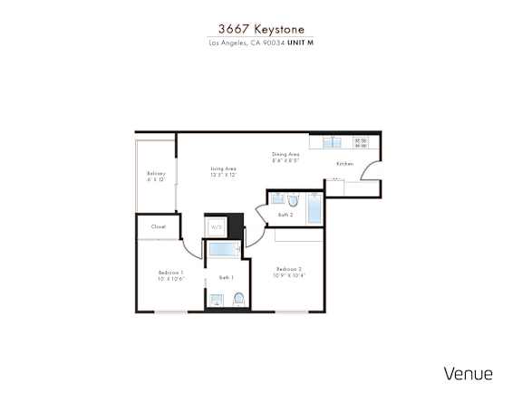 M Floor Plan at Venue, Los Angeles, California