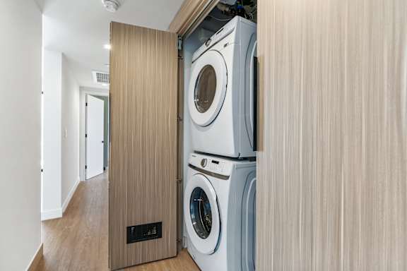 stacked washer and dryer