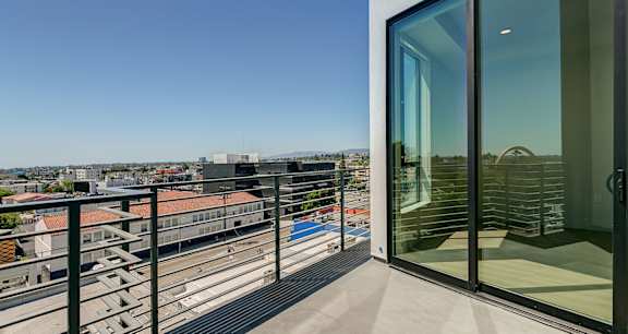 Large balconies with dual-access