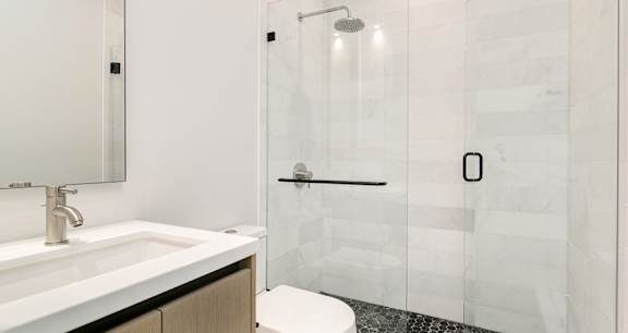 Walk-in showers in select layouts