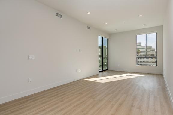Spacious living room and dining area
