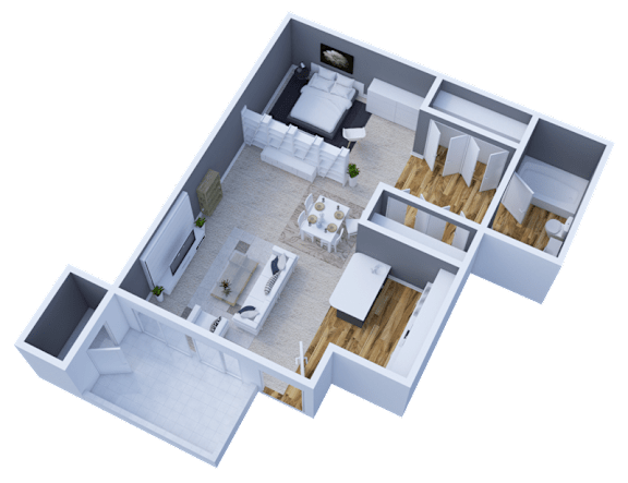 Campbell Reserve Studio Floorplan at Campbell Reserve, Joplin, MO