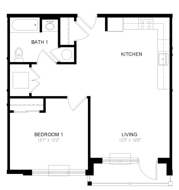 Residence 03 Floor Plan at Station Village at Denville, Denville, NJ
