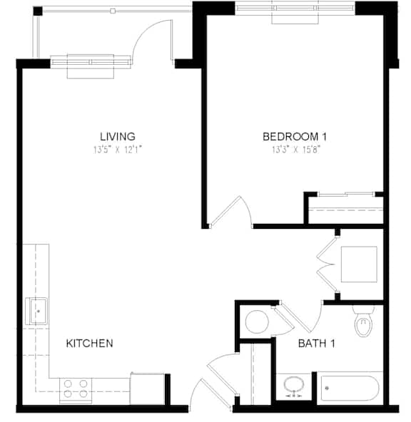 Residence 11 Floor Plan at Station Village at Denville, Denville, New Jersey
