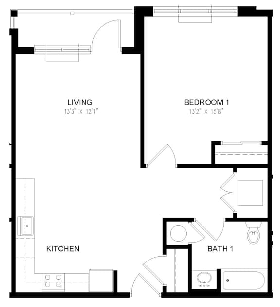 Residence 13 Floor Plan at Station Village at Denville, New Jersey