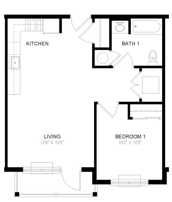 Residence 19 Floor Plan at Station Village at Denville, Denville, NJ