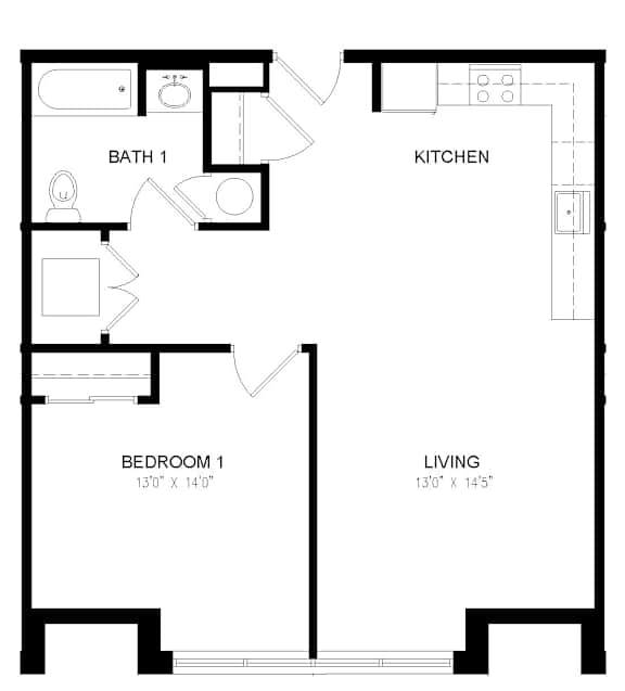 Residence 320 Floor Plan at Station Village at Denville, Denville