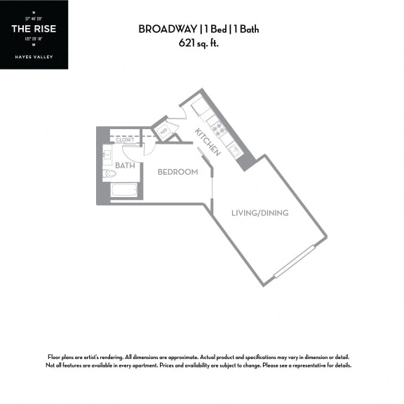 Broadway - 1x1 The Rise Hayes Valley|Broadway|1x1
