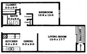 1 bed 1 bath 700 Sq.Ft. at Indian Ridge Apartments, Davenport, IA