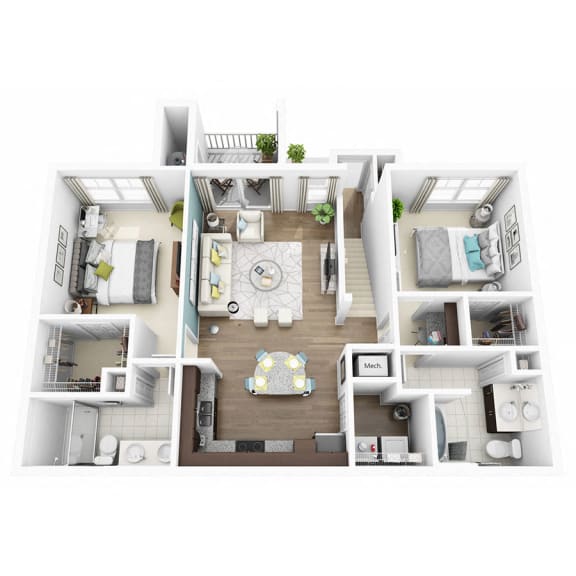2 Bed 2 Bath EUPHORIA Floor Plan 2 Bed 2 Bath EUPHORIA Floor Plan at Altis Lakeline, Cedar Park, 78613