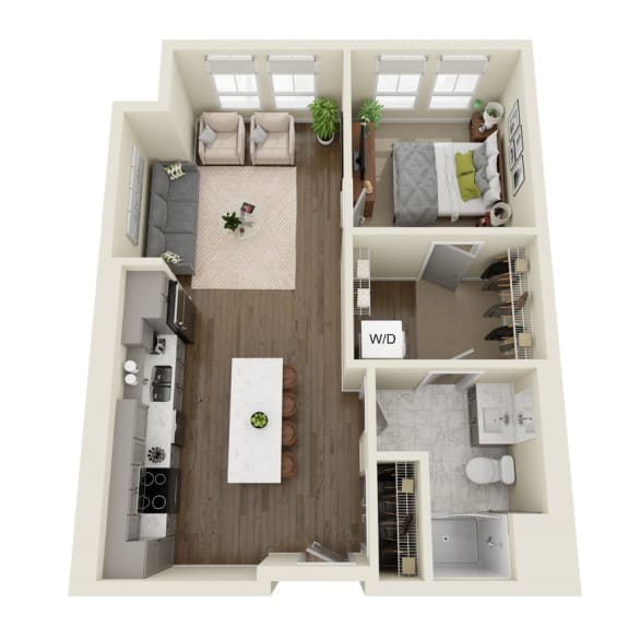 Edman Floor Plan at Dillard Apartments, Fargo, ND 58102