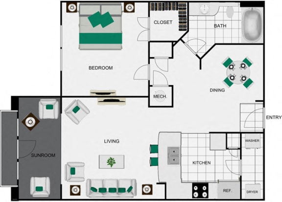 A6d_2 Floorplan for apartments in houston texas
