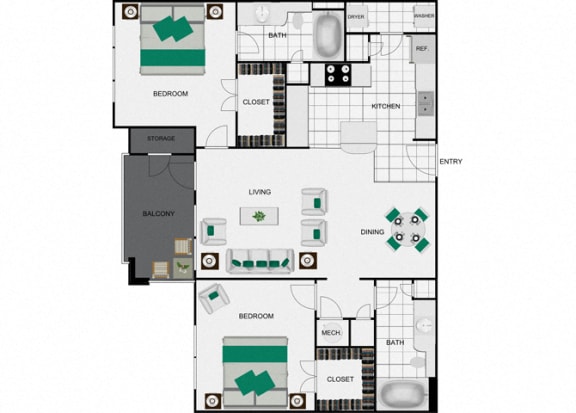 B1 Floorplan for units in houston