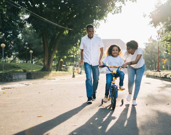 Family Spending Time Together at Maple Grove Rental Home Community in Lincoln, NE