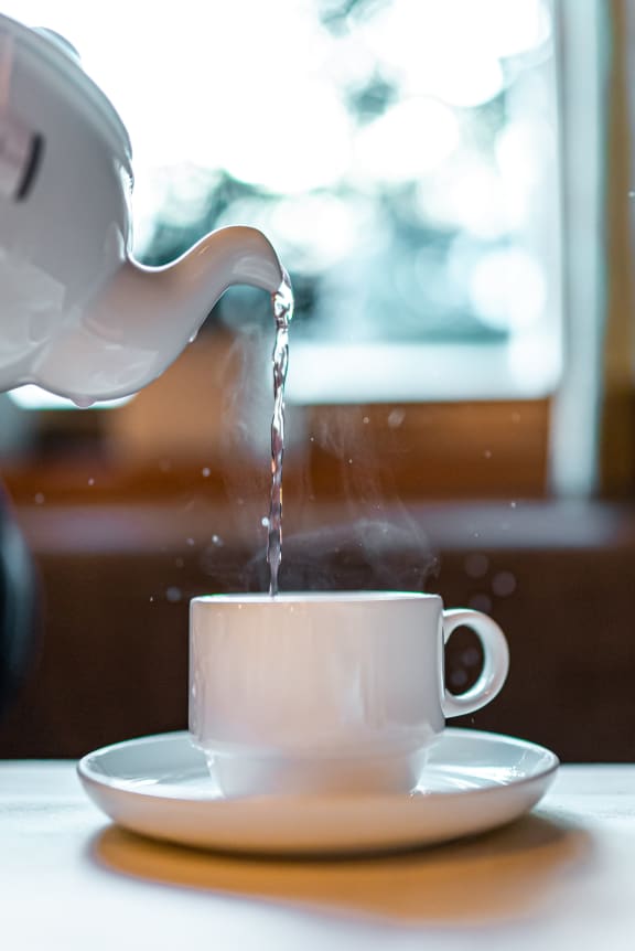 Tea on the table at Maple Grove, Lincoln, NE, 68521
