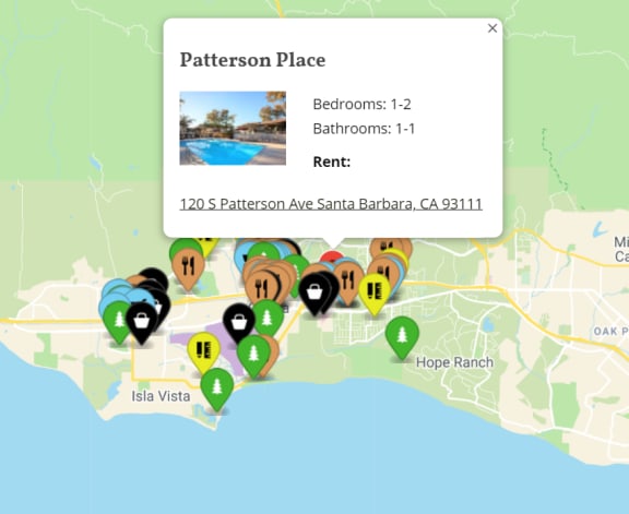 Map View at Patterson Place, Santa Barbara