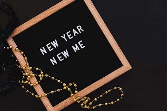 Sign Of Happy New Year at Patterson Place Apartments, Towbes, Santa Barbara, CA