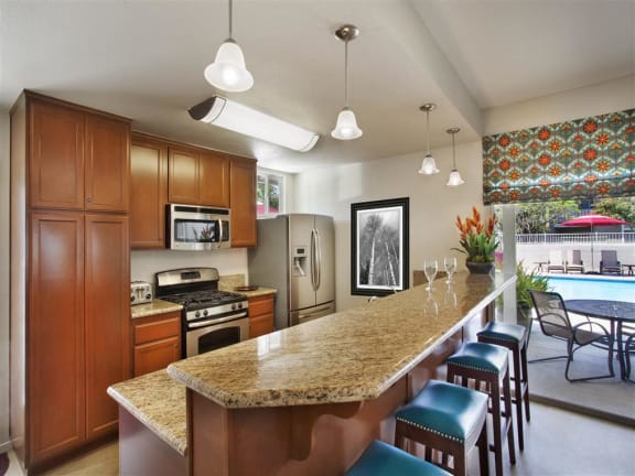 Clubhouse Kitchen at Patterson Place, Santa Barbara, California