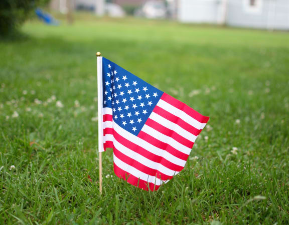 4th Of July Flag at Rancho Franciscan Senior Apartments, California
