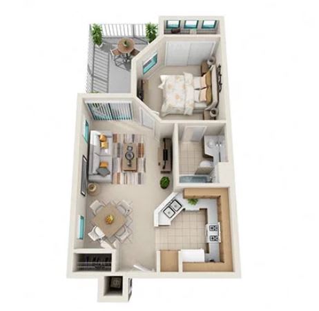 One Bedroom at Rancho Franciscan Senior Apartments, Santa Barbara, CA, 93105