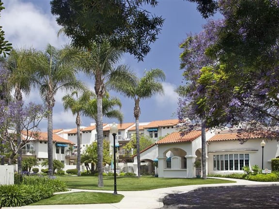 Grounds In-front Of Community at Rancho Franciscan Senior Apartments, Santa Barbara, California