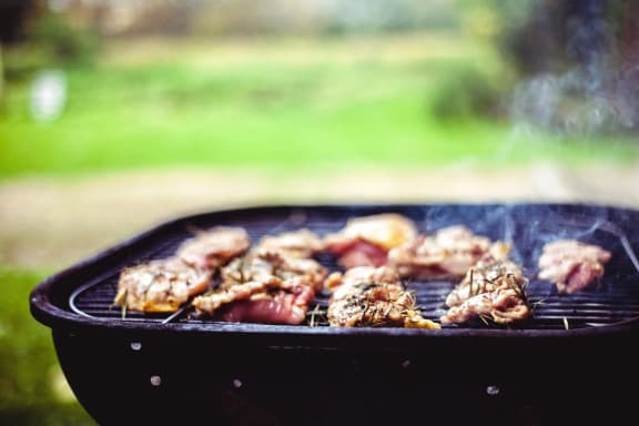 BBQ at Rancho Franciscan Senior Apartments, California