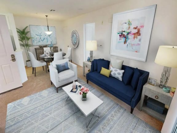 Living Room With Kitchen at Cypress Meadows Senior Apartments, Ventura, 93003