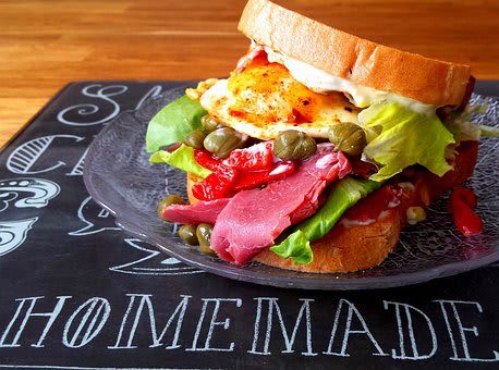 Pastrami sandwich at Cypress Meadows Senior Apartments, Ventura, California
