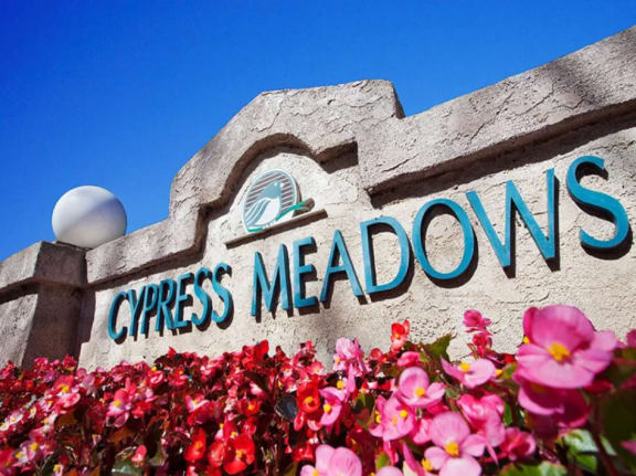 Elegant Entry Signage at Cypress Meadows Senior Apartments, Ventura, California