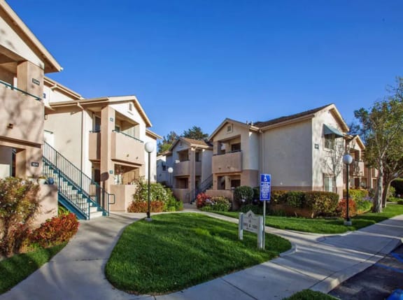 Lush Courtyard at Cypress Meadows Senior Apartments, California