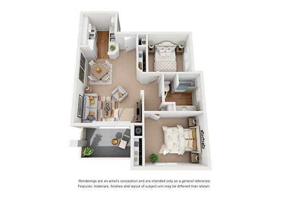 apartment_floor_plan at Cypress Meadows Senior Apartments, California, 93003