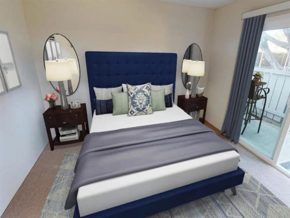 Comfortable Bedroom at Oceanwood Apartments, Lompoc, California