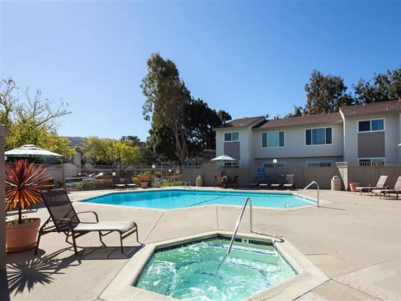 Hot Tub And Swimming Pool at Oceanwood Apartments, California, 93436