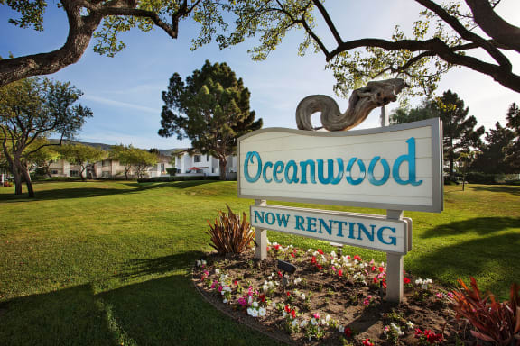 Entrance Signage at Oceanwood Apartments, California, 93436