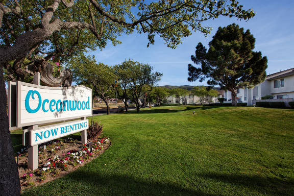 Property Signage at Oceanwood Apartments, California, 93436