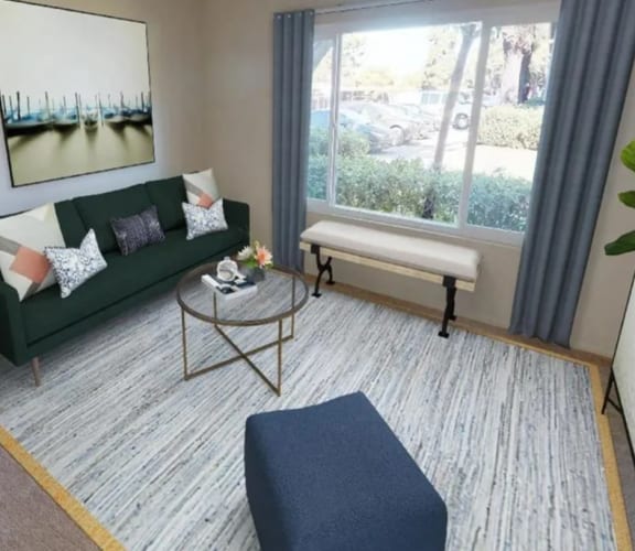 Living Area at Oceanwood Apartments, Lompoc, CA, 93436